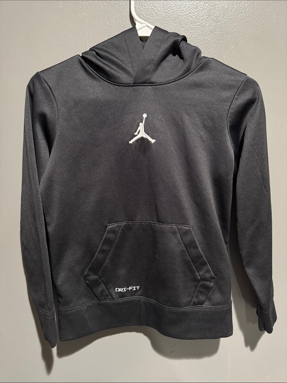 Jordan Black Pullover Hoodie with White Jumpman